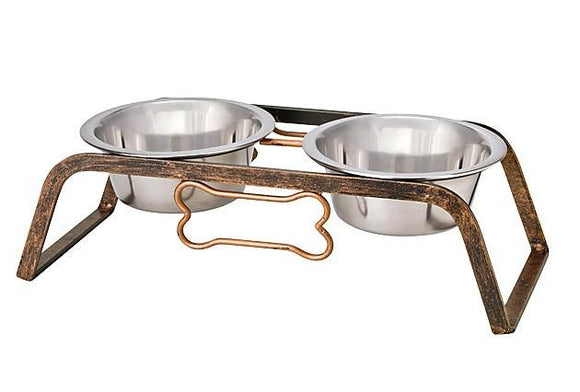 Raised Bowls, Stainless Steel Bowls, Raised Platform, Double Bowls, Joint Pain Solutions