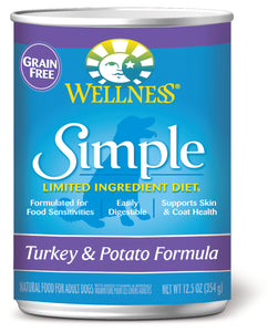 Wellness Grain Free Simple Solutions Canned - Turkey & Potato