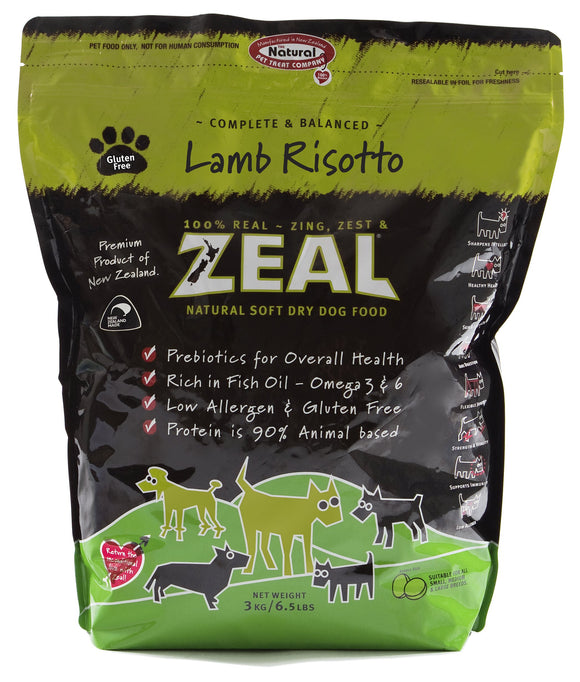 Zeal Soft Dry Dog Food - Lamb Risotto