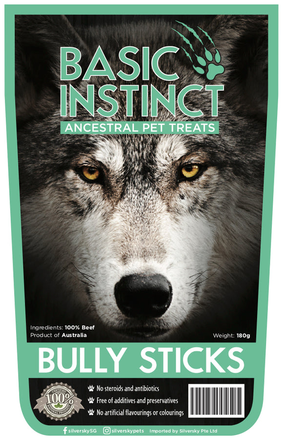 100% Real Single Ingredient Beef Bully Sticks for Dogs. Long lasting chew.