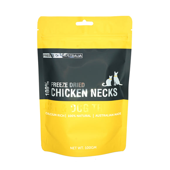 100% Single Ingredient Chicken necks for Dogs from Freeze Dry Australia