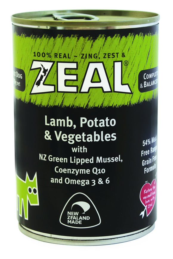 Zeal Canned Dog Food - Lamb, Potato, & Vegetables