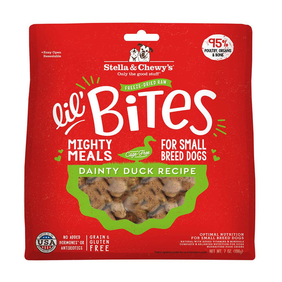 Stella & Chewy's Dainty Duck, Freeze Dried Duck, Freeze Dried Raw, Food for Small Dogs