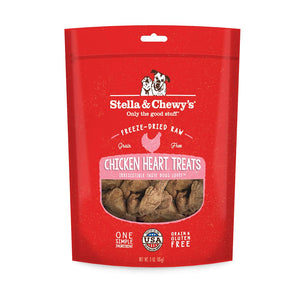 Stella & Chewy's Single Ingredient Chicken Heart, Freeze Dried Dog Treats, Freeze Dried Chicken Heart Treats for Dogs