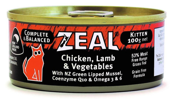 Zeal Canned Cat Food - Chicken, Lamb & Vegetables (Kitten)