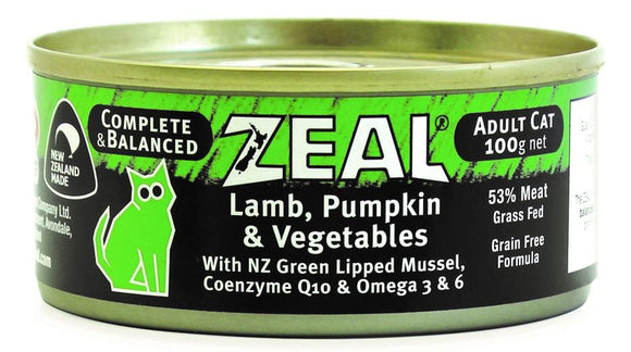 Zeal Canned Cat Food - Lamb, Pumpkin & Vegetables (Adult)
