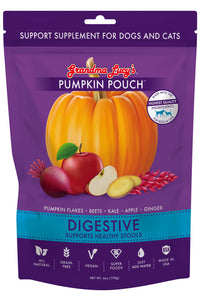 Grandma Lucy's Pumpkin Pouch digestive support supplement for dogs.