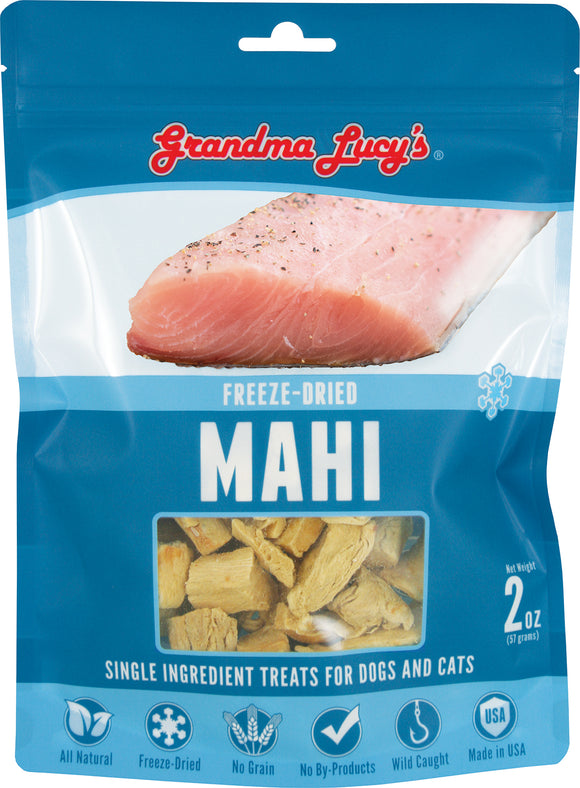 Grandma Lucy's Freeze Dried Mahi Treats. 100% Real Mahi